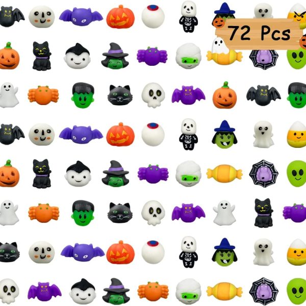 72 PCS Halloween Mochi Squishy Toys