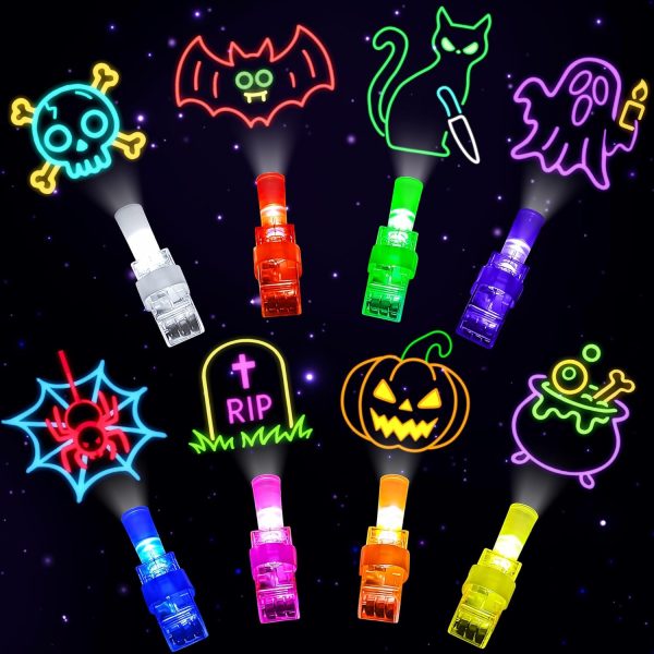 Halloween Party Favors 40PCS Light up Halloween Toys in Bulk Finger Light for Kids Halloween Goodie Bag Fillers Basket Stuffers Trick or Treat Gifts Classroom Prizes
