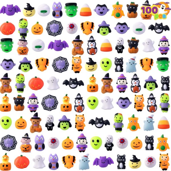 JOYIN 100 Pcs Halloween Mochi Squishy Toys for Kids Gift