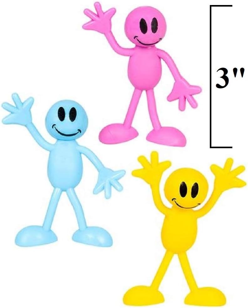 511yDTNgSaL._AC_SL1050_ Smile Face Toys 12-Pack Bendable Figures