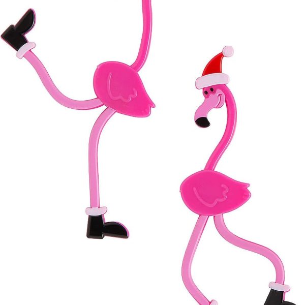 Fun Express Christmas Flamingo Bendables - 24 Pieces