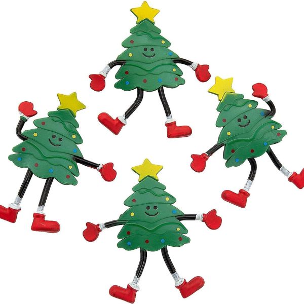 Fun Express - Bendable Christmas Tree for Christmas - Character Toys - 12 Pieces