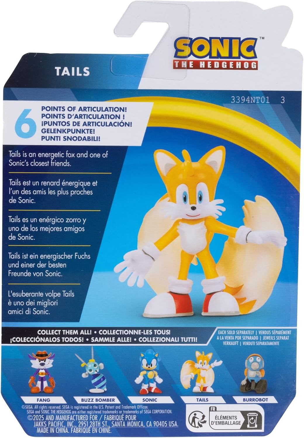 71H4YE2xz4L._AC_SL1500_ JAKKS Pacific Sonic The Hedgehog 2.5 Inch Articulated Action Figures from Wave #21 3-Pack - Includes Sonic, Tails, and Fang - Each Figure Has 5 Points of Articulation