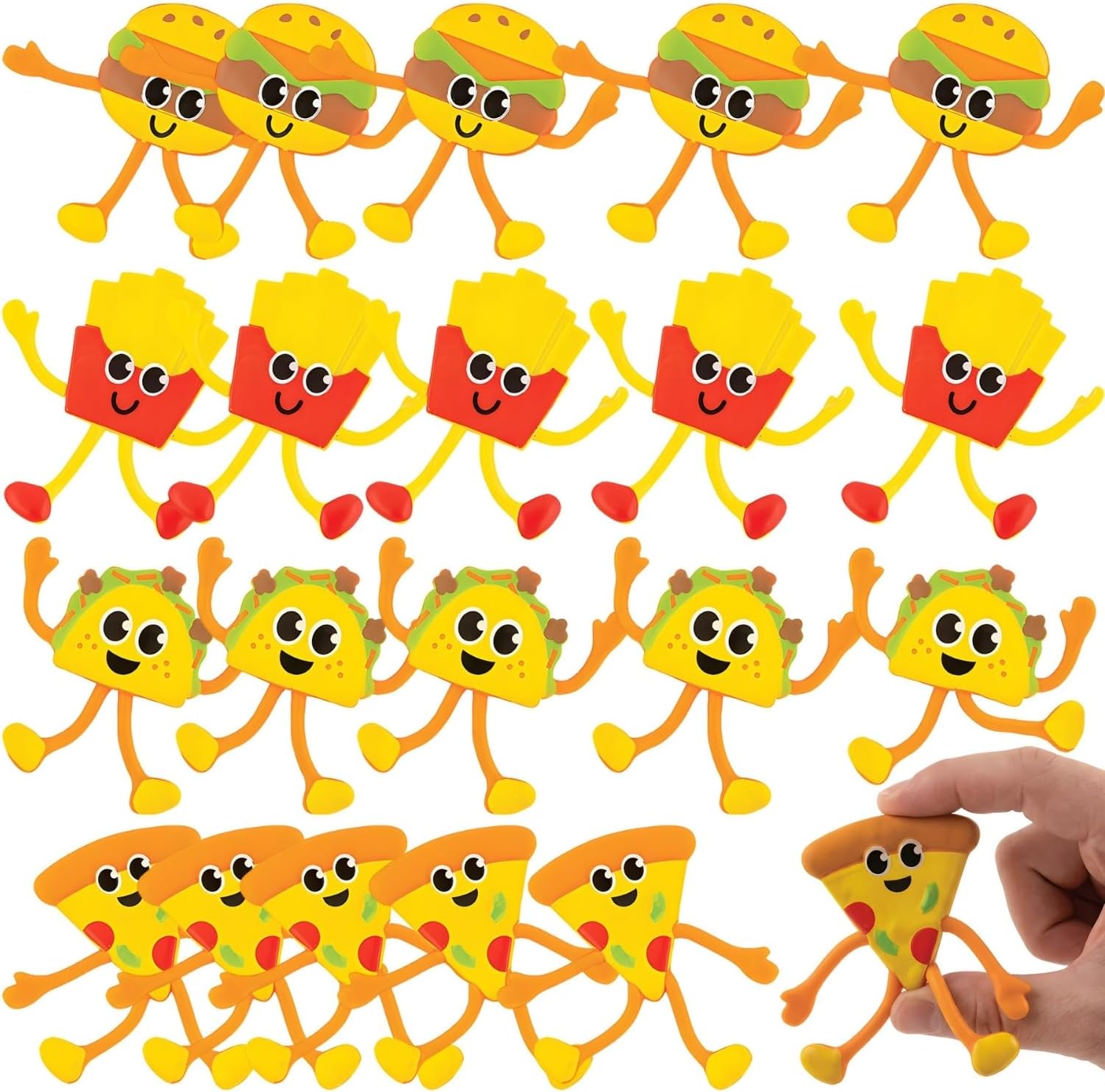 71se3MDTpFL._AC_SL1500_ Fun Express - Fast Food Bendables - Toys - Character Toys - Bendables - 24 Pieces