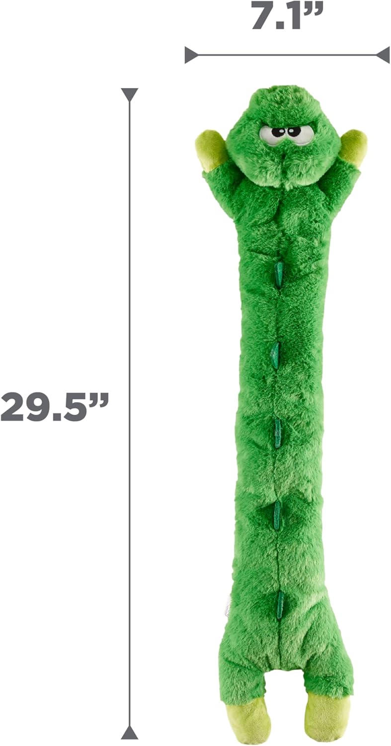 71JM-eTaTUL._AC_SL1500_ Outward Hound Longidudes Gator Long Crinkly & Squeaky Dog Toy, Green