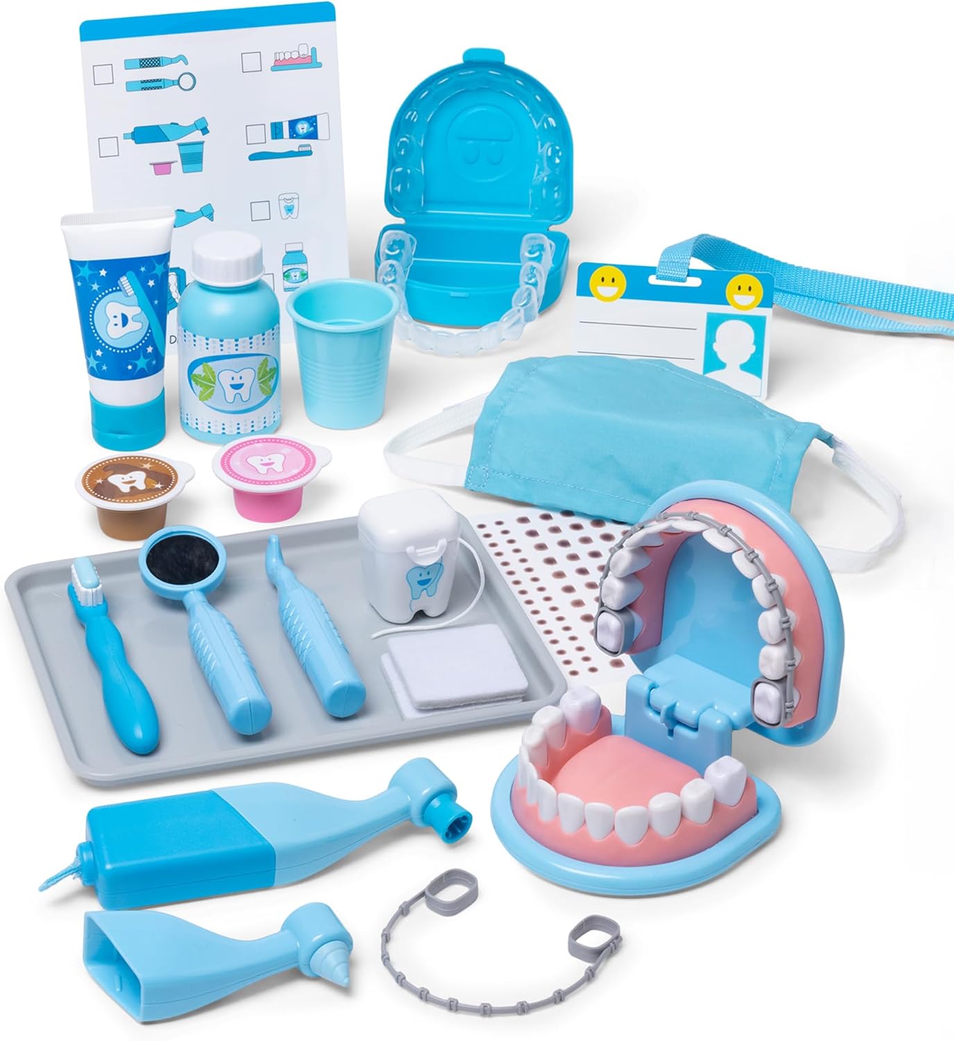 71jn+KpPcTL._AC_SL1500_ Melissa & Doug Super Smile Dentist Play Set, 25-Piece Dentist Kit with Oversized Teeth, Large Tools & Accessories, Kids Toys for Girls & Boys 3+