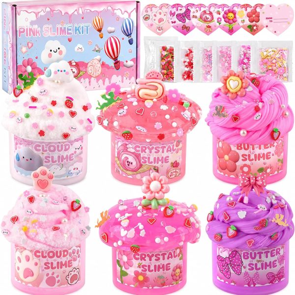 6-Pack Pink DIY Slime Kit
