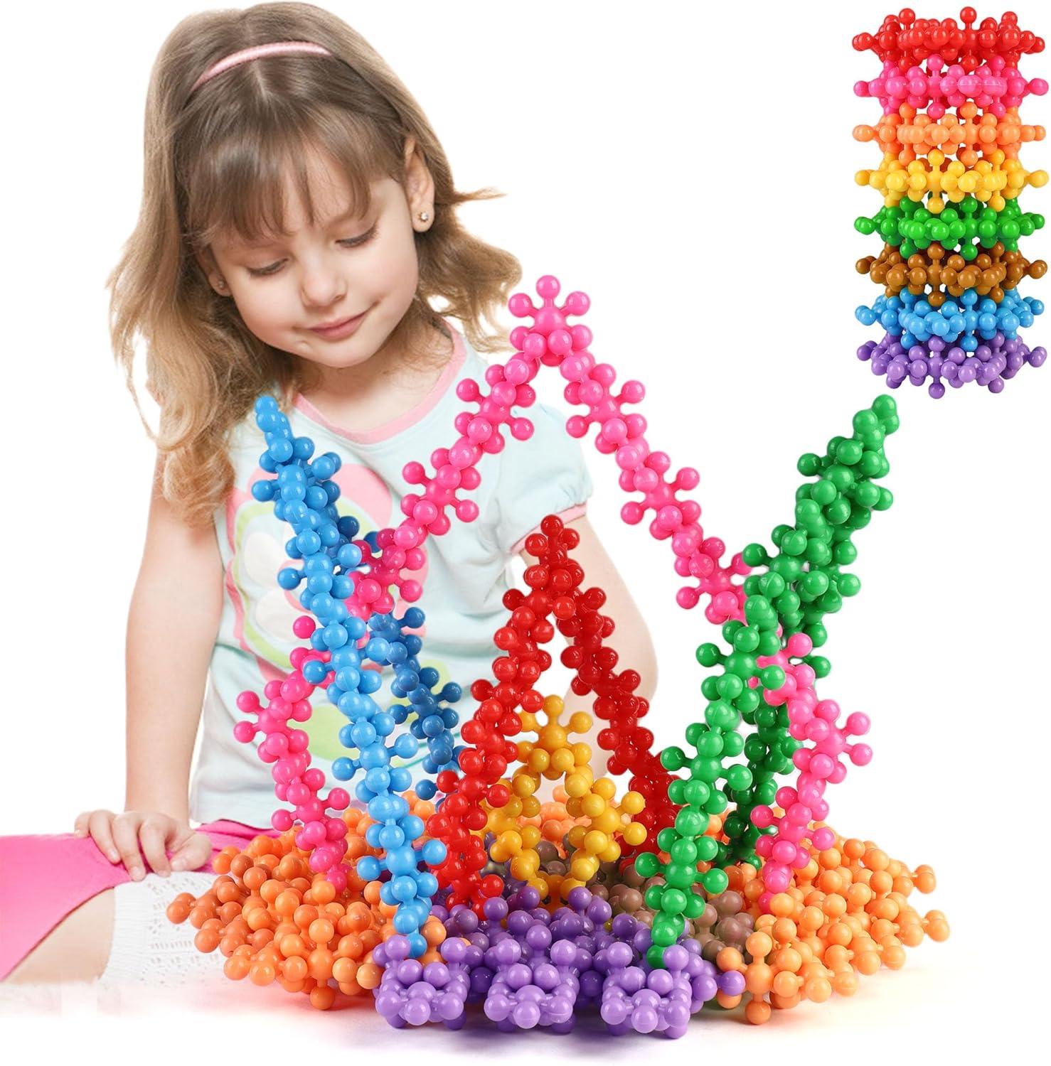 81LWBxduvoL._AC_SL1500_ TOMYOU 200 Pieces Building Blocks Kids STEM Toys Educational Discs Sets Interlocking Solid Plastic for Preschool Boys and Girls Aged 3+