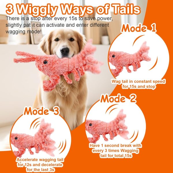 Mity rain Interactive Lobster Dog Toy | Keeps Small, Medium & Large Dogs Busy Indoors & Outdoors - Rechargeable, Plush & Squeaky