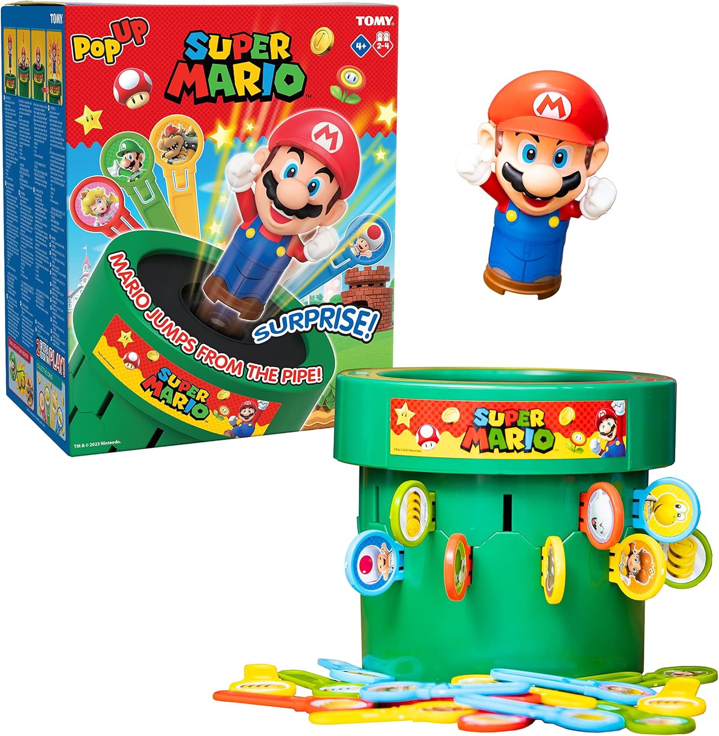 91X927mjSHL._AC_SL1500_ TOMY Pop Up Super Mario Game - Activities for Indoor Recess or Family Game Night - Officially Licensed Super Mario Toys for Kids - 2-4 Players